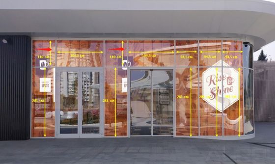 Display LED trasparente P10.4 Parete LED trasparente