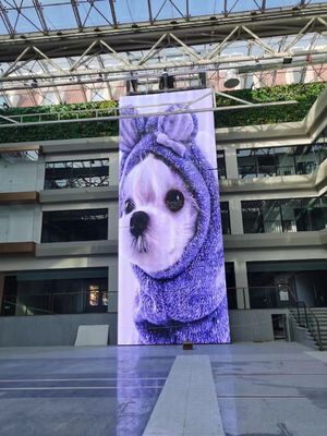 GCL Indoor Curtain Parete LED trasparente per la pubblicità delle stazioni della metropolitana