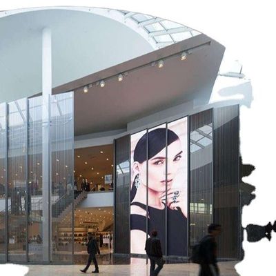 GCL Indoor Curtain Parete LED trasparente per la pubblicità delle stazioni della metropolitana