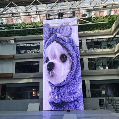 P10 LED video parete trasparente con angolo di visione di 120 gradi 10000 ore di durata