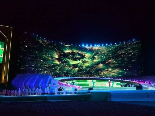 P10 LED video parete trasparente con angolo di visione di 120 gradi 10000 ore di durata