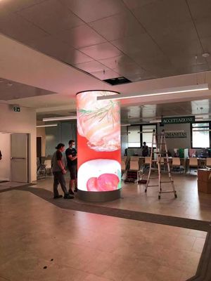 Installazione interna P3 Modulo morbido a colonna circolare a LED con alto rapporto di contrasto 5000 1 e 256 profondità di colore