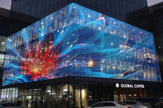 Gflow 500*500mm P3.9-7.8mm Display LED trasparente all'aperto LED Video Mesh Curtain