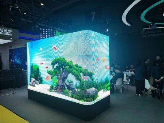 Soluzione 3D all'aperto L-shaped Curved Corner&Right Angle Soluzione P4 P5.7mm Led Display Screen Aluminum Waterproof IP65 960*960mm Outdoor Advertising Led Screen