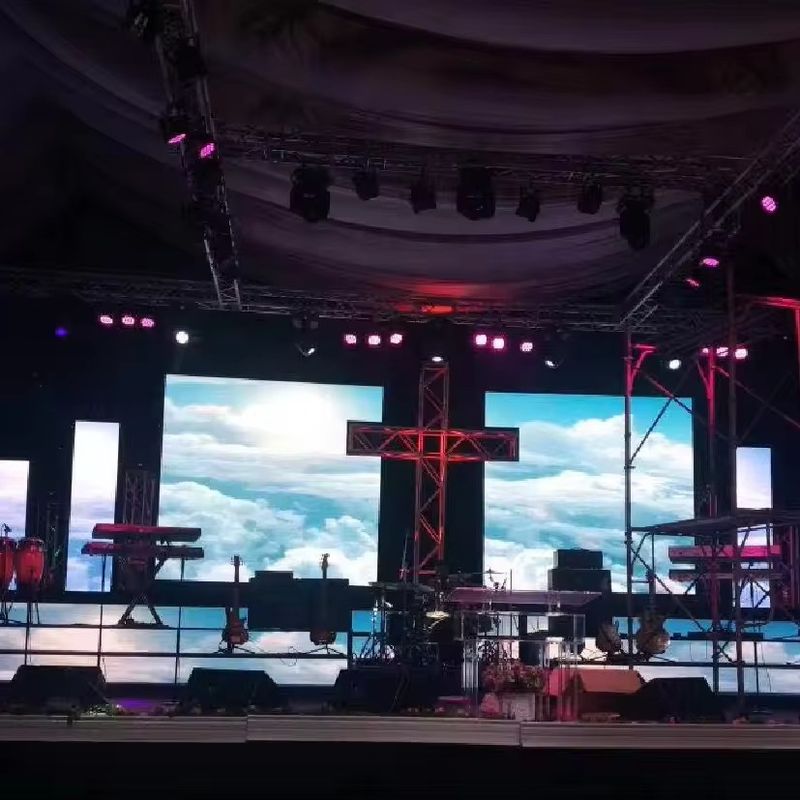 GOB P1.5 P1.9 7680Hz Display a LED a noleggio interno per il video wall di sfondo del palco
