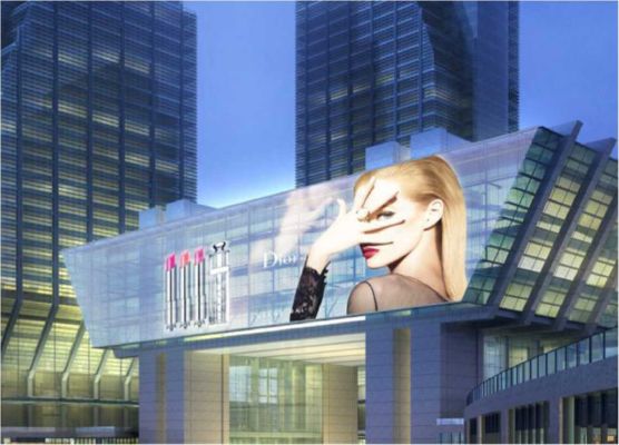 Trasmittanza fino all' 83% per schermo intero Invisibile schermo di riproduzione di pellicole a LED su pareti di vetro