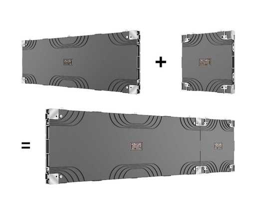 Videowall LED HD per interni con frequenza di aggiornamento elevata di 7680 Hz e giunzione ad angolo retto senza soluzione di continuità a 90° in armadio in alluminio pressofuso